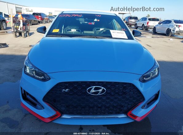 KMHT36AH9NU011425 2022 HYUNDAI VELOSTER N Blue Instrument cluster view