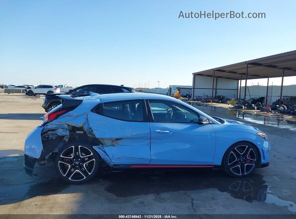 KMHT36AH9NU011425 2022 HYUNDAI VELOSTER N Blue Rear interior view