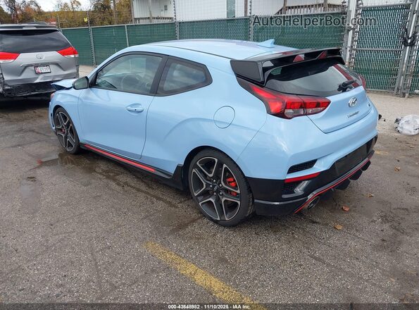 KMHT36AH9NU012283 2022 HYUNDAI VELOSTER N Light Blue Задняя левая четверть