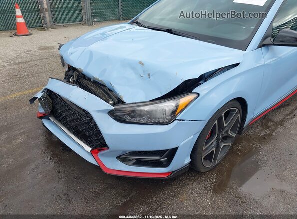 KMHT36AH9NU012283 2022 HYUNDAI VELOSTER N Light Blue Вид спереди