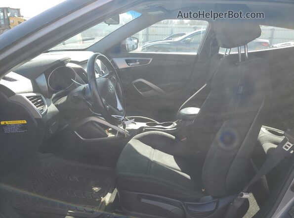 KMHTC6AD4HU307910 2017 HYUNDAI VELOSTER Gray წინა სალონის ხედი