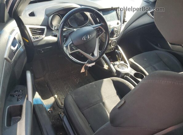 KMHTC6AD4HU307910 2017 HYUNDAI VELOSTER Gray წინა პანელის ხედი