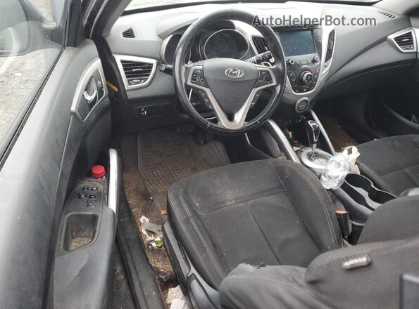 KMHTC6AD6HU307228 2017 HYUNDAI VELOSTER Gray წინა პანელის ხედი