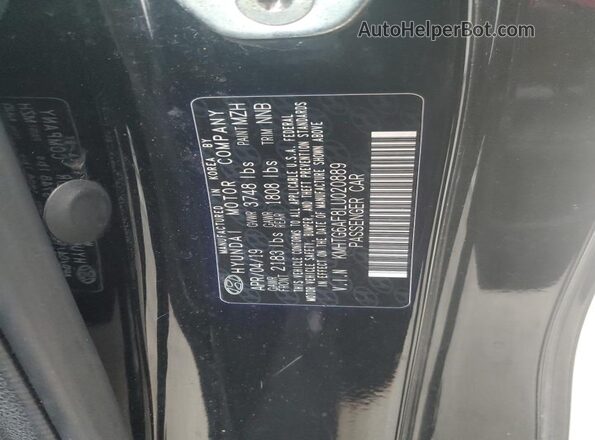 KMHTG6AF8LU020889 2020 HYUNDAI VELOSTER Черный Вид подкапотного пространства