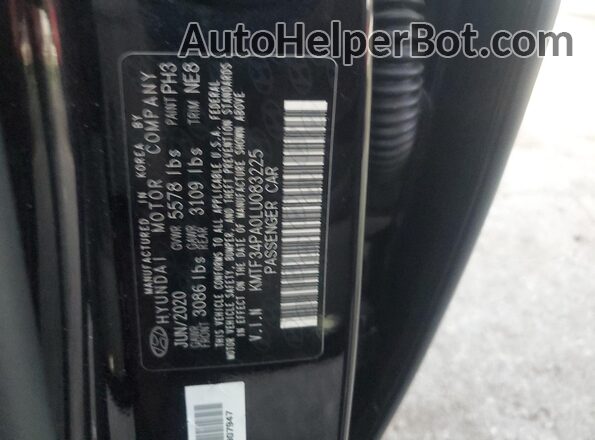 KMTF34PA0LU083225 2020 GENESIS G90 Black Vista del compartimento del motor