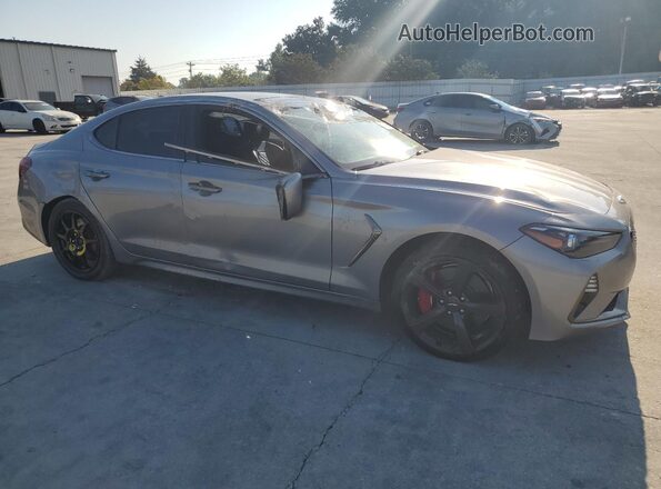 KMTG34LE0MU074054 2021 GENESIS G70 Gray Przód prawy