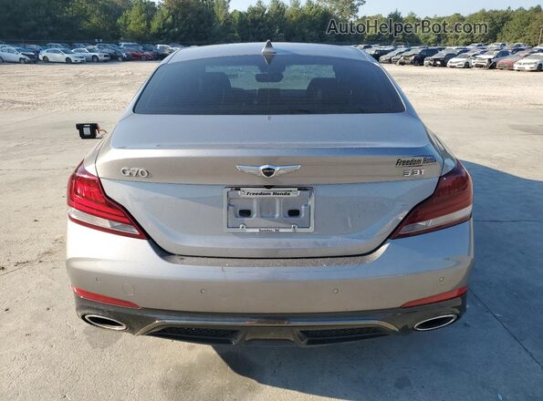 KMTG34LE0MU074054 2021 GENESIS G70 Gray Widok z tyłu