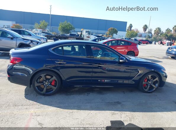 KMTG34LE1LU053230 2020 GENESIS G70 Blue უკანა სალონის ხედი