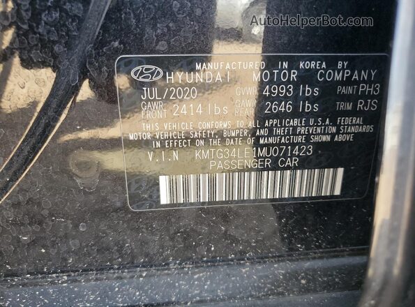 KMTG34LE1MU071423 2021 GENESIS G70 Black Вид підкапотного простору
