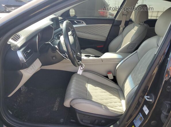 KMTG34LE1MU071423 2021 GENESIS G70 Black Вид салону спереду