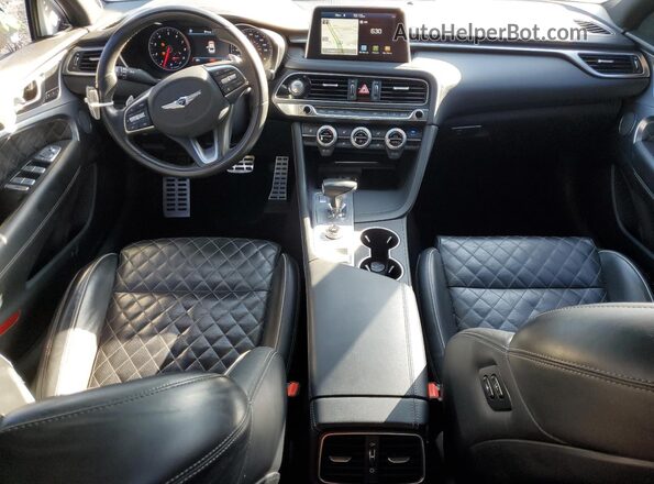 KMTG34LEXLU058250 2020 GENESIS G70 White Առջևի վահանակի տեսք