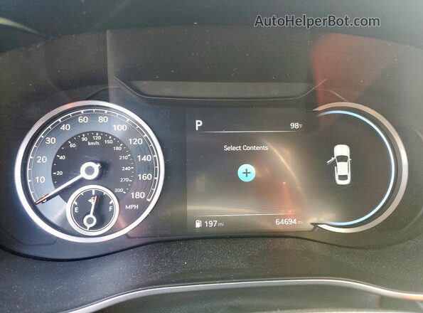 KMTG54TE0NU083316 2022 GENESIS G70 White Instrument cluster view