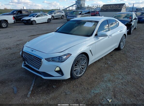 KMTG64LA6LU062252 2020 GENESIS G70 White Front left