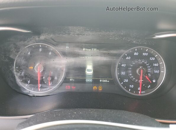 KMTG64LA7LU060008 2020 GENESIS G70 Gray ხელსაწყოთა პანელის ხედი