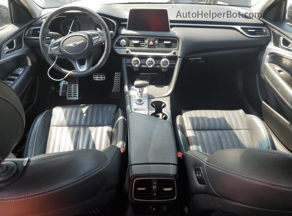 KMTG74LE1MU074374 2021 GENESIS G70 Black Dashboard view