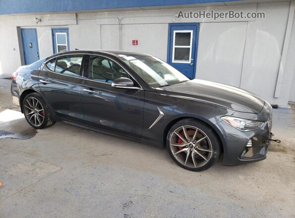 KMTG74LE3MU073887 2021 GENESIS G70 Charcoal Передня права чверть