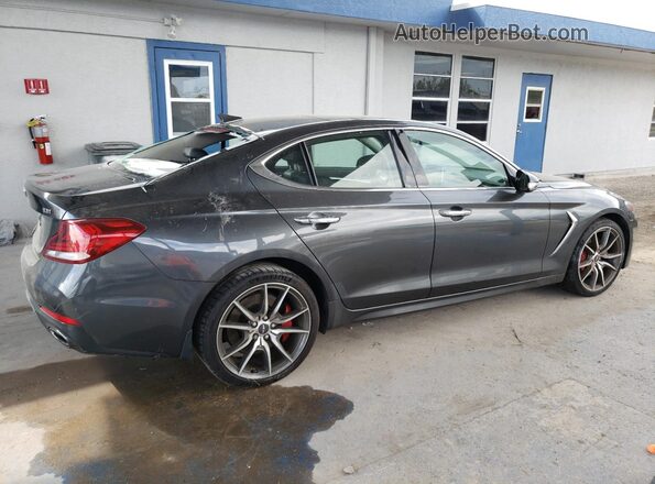 KMTG74LE3MU073887 2021 GENESIS G70 Charcoal Задня права чверть