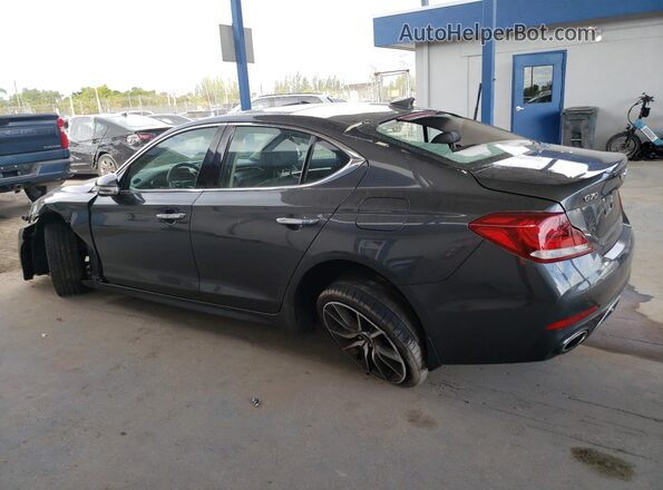 KMTG74LE3MU073887 2021 GENESIS G70 Charcoal Задня ліва чверть
