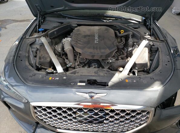 KMTG74LE3MU073887 2021 GENESIS G70 Charcoal Вид задньої частини салону