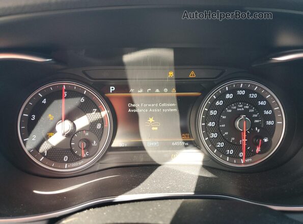 KMTG74LE3MU073887 2021 GENESIS G70 Charcoal Вид щитка приладів