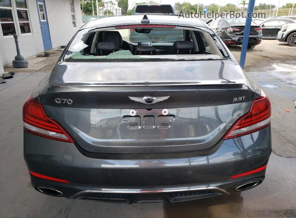 KMTG74LE3MU073887 2021 GENESIS G70 Charcoal Вид ззаду