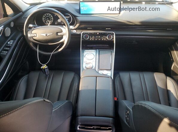 KMUHB4SB7MU040977 2021 GENESIS GV80 Black წინა პანელის ხედი