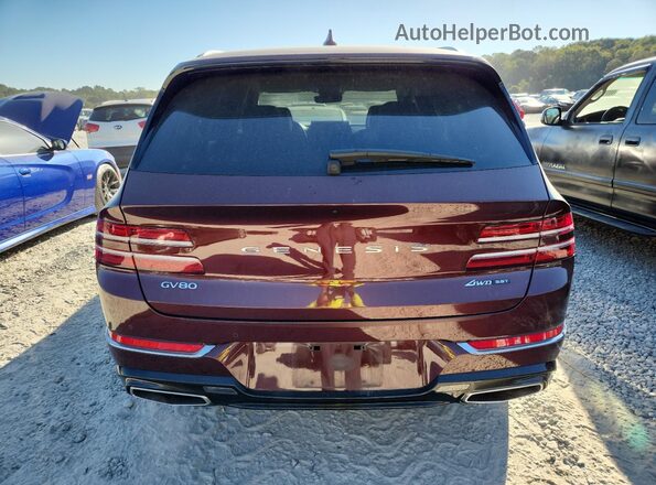 KMUHCESC3MU041507 2021 GENESIS GV80 Burgundy უკანა ხედი