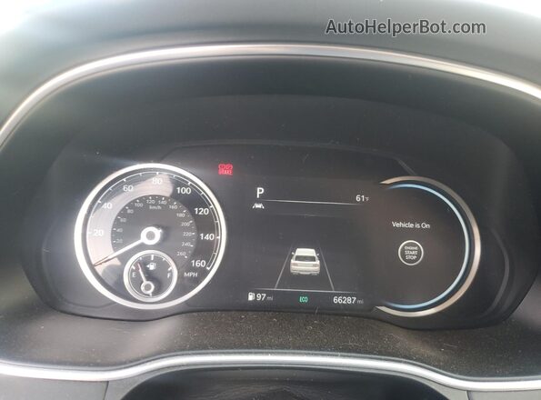 KMUHCESC3MU068464 2021 GENESIS GV80 Silver ხელსაწყოთა პანელის ხედი