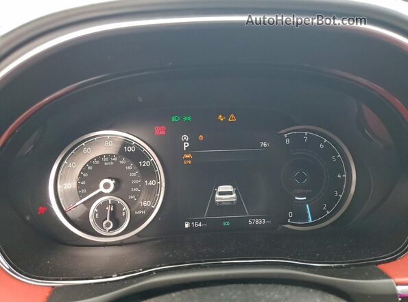 KMUMCDTC1NU012435 2022 GENESIS GV70 Blue Вид щитка приладів