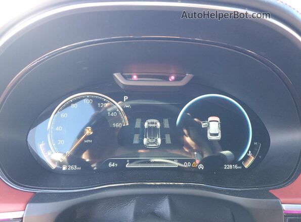 KMUMCDTC5NU011059 2022 GENESIS GV70 Red Instrument cluster view