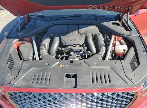 KMUMCDTC5NU011059 2022 GENESIS GV70 Red Engine compartment view