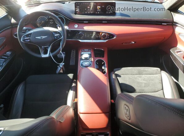 KMUMCDTC5NU011059 2022 GENESIS GV70 Red Dashboard view