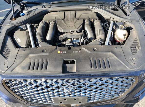 KMUMCDTC5NU035328 2022 GENESIS GV70 Blue ძრავის განყოფილების ხედი