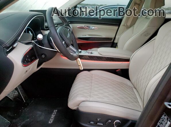 KMUMCDTC9PU114973 2023 GENESIS GV70 Purple Սալոնի դիմացի տեսք
