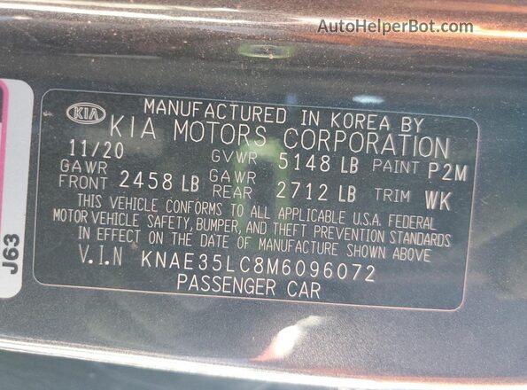 KNAE35LC8M6096072 2021 KIA STINGER Black Widok komory silnika