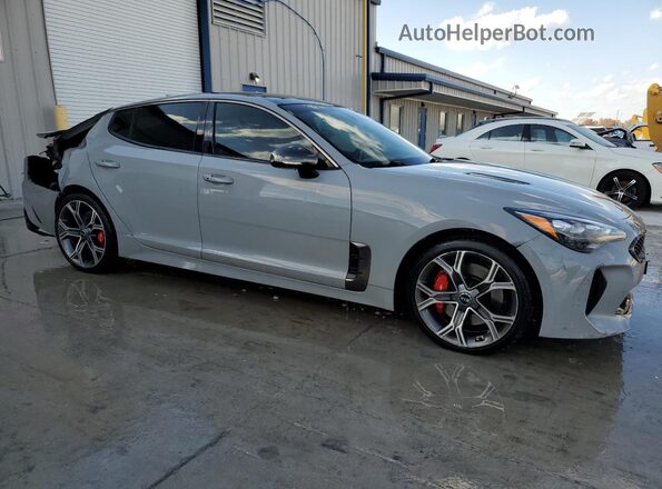 KNAE45LC0L6075034 2020 KIA STINGER Gray Front right