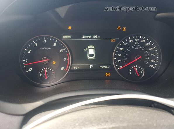 KNAE45LC3M6089155 2021 KIA STINGER Gray Vista del cuadro de instrumentos