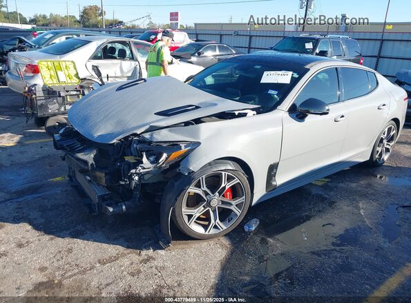 KNAE55LC0M6095976 2021 KIA STINGER Gray Front left