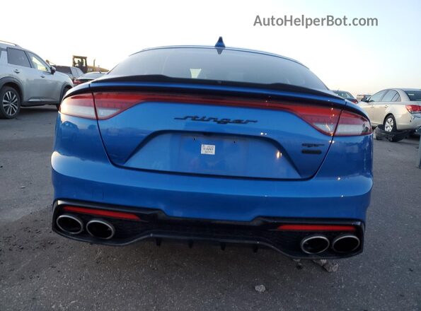 KNAE55LC6N6110109 2022 KIA STINGER Blue Widok z tyłu