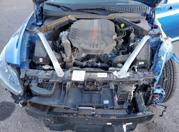 KNAE55LC6N6110109 2022 KIA STINGER Blue Widok wnętrza z tyłu