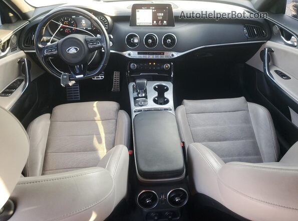 KNAE55LC7K6064138 2019 KIA STINGER White Dashboard view