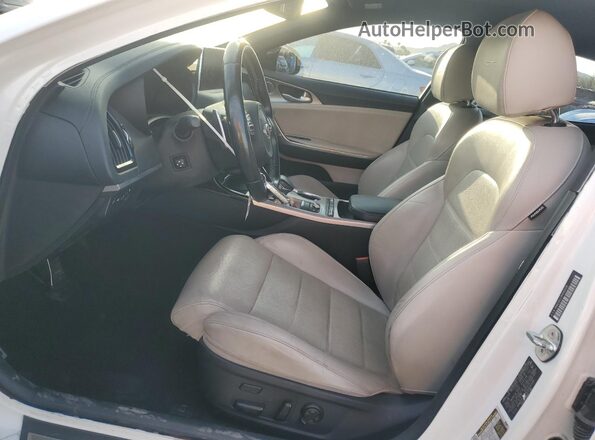 KNAE55LC7K6064138 2019 KIA STINGER White Front interior view