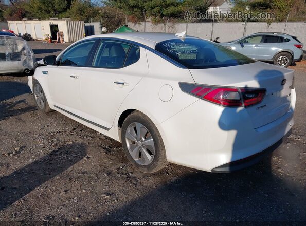 KNAGN4AD4G5094015 2016 KIA OPTIMA HYBRID White Задня ліва чверть