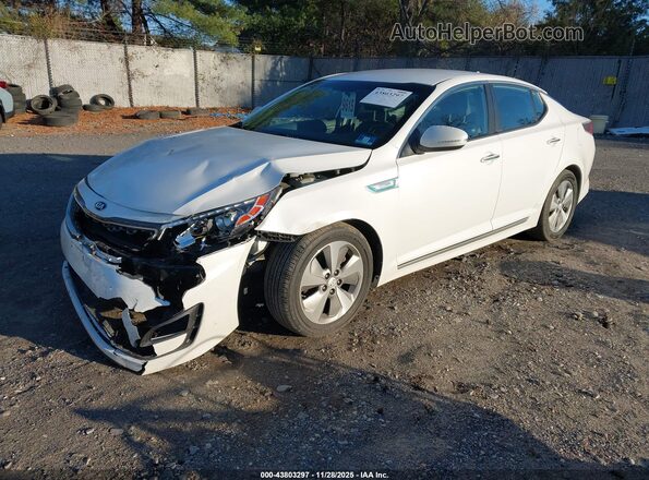 KNAGN4AD4G5094015 2016 KIA OPTIMA HYBRID White Передня ліва чверть