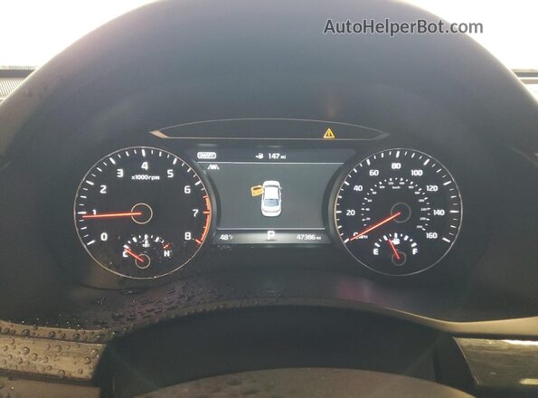 KNALC4J14K5166625 2019 KIA CADENZA White Vista del cuadro de instrumentos