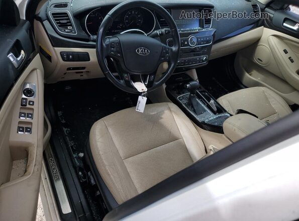 KNALN4D75G5215414 2016 KIA CADENZA White Առջևի վահանակի տեսք