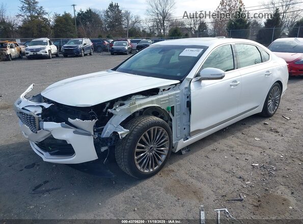 KNAS34J67K6014744 2019 KIA K900 White Vista tres cuartos delantera izquierda