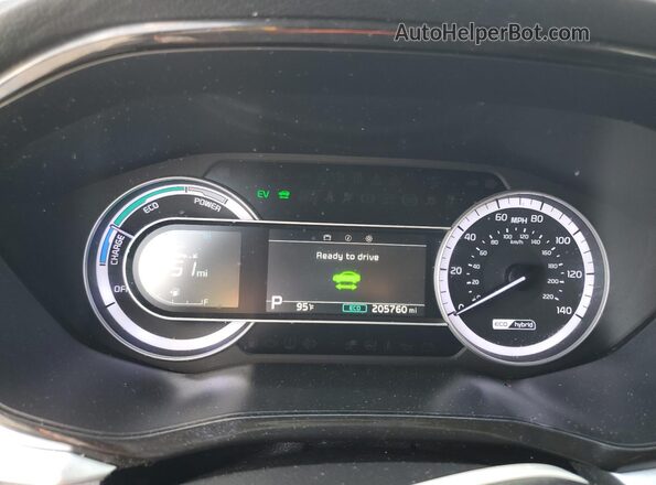 KNDCB3LC2L5395496 2020 KIA NIRO Silver Սարքավորումների վահանակի տեսք