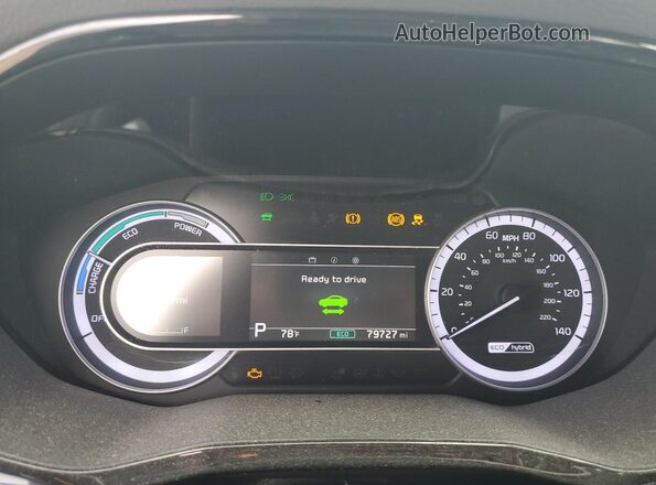 KNDCB3LC9M5487660 2021 KIA NIRO Blue Սարքավորումների վահանակի տեսք