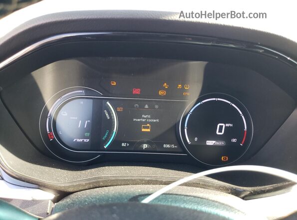 KNDCC3LG2L5036469 2020 KIA NIRO Silver Instrument cluster view